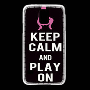 Coque Samsung Galaxy S5 Keep Calm Play on Noir