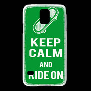 Coque Samsung Galaxy S5 Keep Calm Ride on Vert