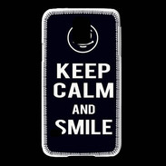 Coque Samsung Galaxy S5 Keep Calm Smile Noir
