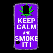 Coque Samsung Galaxy S5 Keep Calm Smoke it Violet
