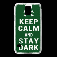 Coque Samsung Galaxy S5 Keep Calm Stay dark Vert