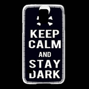 Coque Samsung Galaxy S5 Keep Calm Stay dark Noir