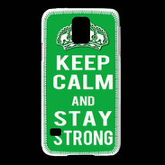 Coque Samsung Galaxy S5 Keep Calm Stay strong Vert