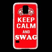 Coque Samsung Galaxy S5 Keep Calm Swag Rouge
