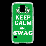 Coque Samsung Galaxy S5 Keep Calm Swag Vert