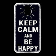 Coque Samsung Galaxy S5 Keep Calm Be Happy Noir