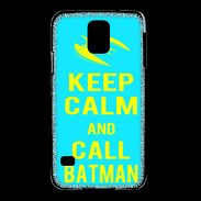 Coque Samsung Galaxy S5 Keep Calm Batman Cyan