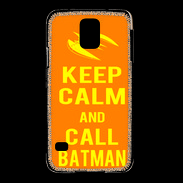 Coque Samsung Galaxy S5 Keep Calm Call Batman Orange