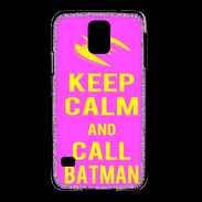 Coque Samsung Galaxy S5 Keep Calm Call Batman Rose
