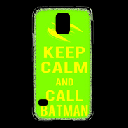 Coque Samsung Galaxy S5 Keep Calm Call Batman Vert pomme