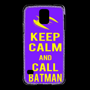 Coque Samsung Galaxy S5 Keep Calm Call Batman Violet