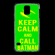 Coque Samsung Galaxy S5 Keep Calm Call Batman Vert