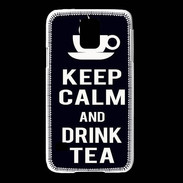 Coque Samsung Galaxy S5 Keep Calm Drink Tea Noir