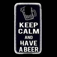 Coque Samsung Galaxy S5 Keep Calm Have a beer Noir