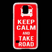 Coque Samsung Galaxy S5 Keep Calm Take Road Rouge