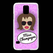 Coque Samsung Galaxy S5 Miss Champagne Chatain