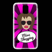 Coque Samsung Galaxy S5 Miss Shopping Chatain