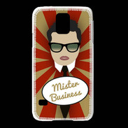 Coque Samsung Galaxy S5 Mister Business Brun