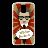 Coque Samsung Galaxy S5 Mister Business Chatain