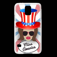 Coque Samsung Galaxy S5 Miss USA Chatain