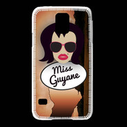 Coque Samsung Galaxy S5 Miss Guyane Brune