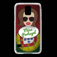Coque Samsung Galaxy S5 Miss Portugal Chatain