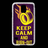 Coque Samsung Galaxy S5 Keep Calm and Burn Out violet
