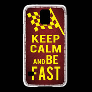 Coque Samsung Galaxy S5 Keep Calm and Be Fast Rouge