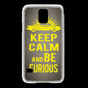 Coque Samsung Galaxy S5 Keep Calm and Be Furious Gris