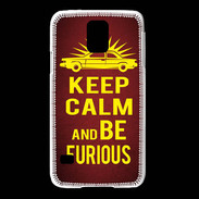 Coque Samsung Galaxy S5 Keep Calm and Be Furious Rouge