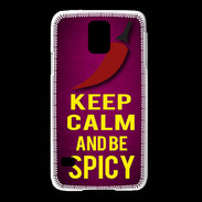Coque Samsung Galaxy S5 Keep Calm and Be Spicy Rose