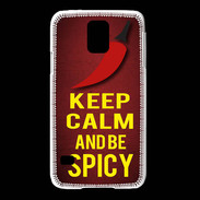 Coque Samsung Galaxy S5 Keep Calm and Be Spicy Rouge