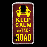 Coque Samsung Galaxy S5 Keep Calm and Take o road 2 Rouge