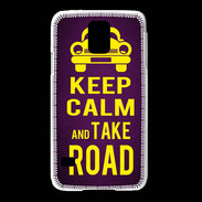 Coque Samsung Galaxy S5 Keep Calm and Take o road 2 Violet