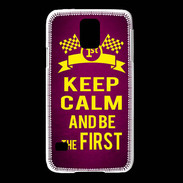 Coque Samsung Galaxy S5 Keep Calm and Be the First Rose