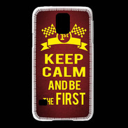 Coque Samsung Galaxy S5 Keep Calm and Be the First Rouge