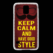 Coque Samsung Galaxy S5 Keep Calm and Have a good Style Rouge