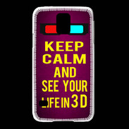 Coque Samsung Galaxy S5 Keep Calm and See your life 3D Rose