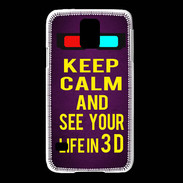 Coque Samsung Galaxy S5 Keep Calm and See your life 3D Violet