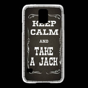 Coque Samsung Galaxy S5 Keep Calm and Take Jack Gris