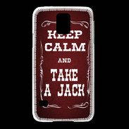 Coque Samsung Galaxy S5 Keep Calm and Take Jack Rouge