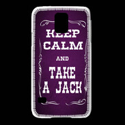 Coque Samsung Galaxy S5 Keep Calm and Take Jack Violet
