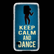 Coque Samsung Galaxy S5 Keep Calm and Dance Bleu