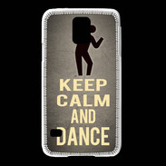 Coque Samsung Galaxy S5 Keep Calm and Dance Gris
