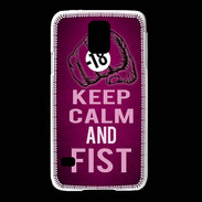 Coque Samsung Galaxy S5 Keep Calm and Fist Rose