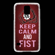 Coque Samsung Galaxy S5 Keep Calm and Fist Rouge