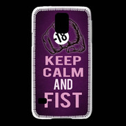 Coque Samsung Galaxy S5 Keep Calm and Fist Violet