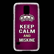 Coque Samsung Galaxy S5 Keep Calm and Miskine Rose