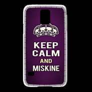 Coque Samsung Galaxy S5 Keep Calm and Miskine Violet