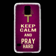 Coque Samsung Galaxy S5 Keep Calm and Pray Christian Rose